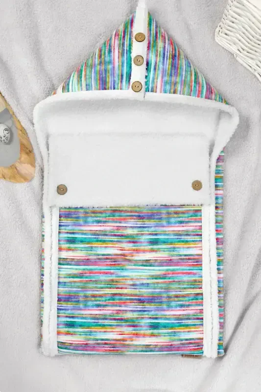 Bebek Tashqi Kundak Uyqu Xaltasi Fluffy Battaniye Bb-504-Yashil - 1