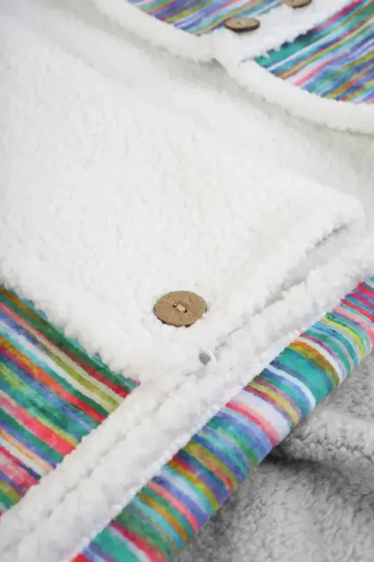 Bebek Tashqi Kundak Uyqu Xaltasi Fluffy Battaniye Bb-504-Yashil - 4