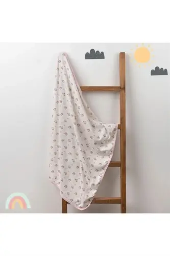 Bebek Tek Kat Kapitone Battaniye Kundak 80x90 Cm - Pembe 