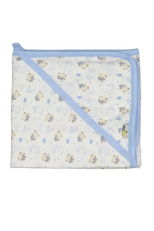 Bebek Tek Kat Kapitone Battaniye Kundak 80x90 Cm - Mavi - 2