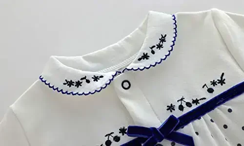 Baby One Piece Romper Soft Cotton Sleepwear Footed Jumpsuit for 0-12 Month Infant - 4