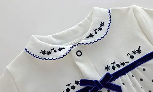 Baby One Piece Romper Soft Cotton Sleepwear Footed Jumpsuit for 0-12 Month Infant - 4