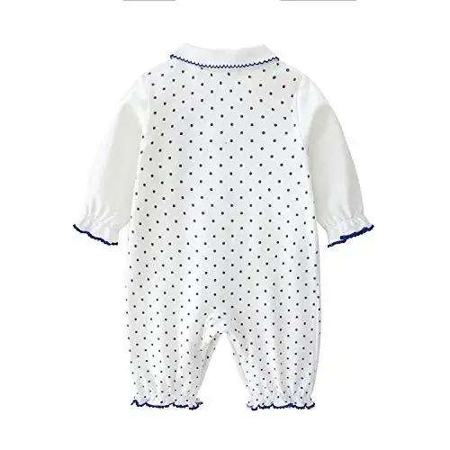 Baby One Piece Romper Soft Cotton Sleepwear Footed Jumpsuit for 0-12 Month Infant - 2