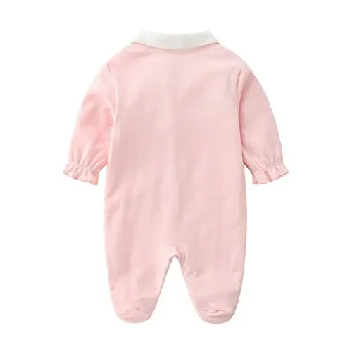 Babymine Baby One Piece Romper Soft Cotton Sleepwear Footed Jumpsuit for 0-12 Month Infant - BABYMINE (1)