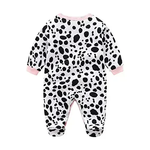 Baby One Piece Romper Soft Cotton Sleepwear Footed Jumpsuit for 0-12 Month Infant - MODAZONE (1)