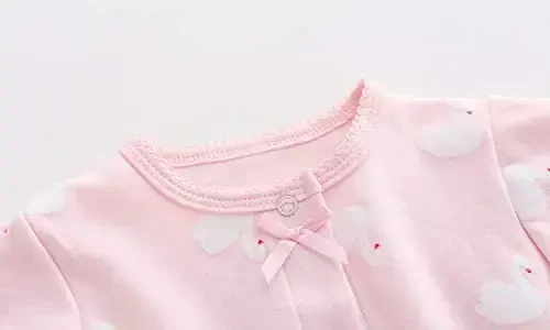 Baby One Piece Romper Soft Cotton Sleepwear Footed Jumpsuit for 0-12 Month Infant - 3