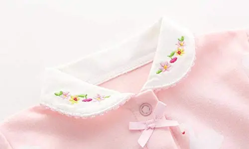 Baby One Piece Romper Soft Cotton Sleepwear Footed Jumpsuit for 0-12 Month Infant - 3