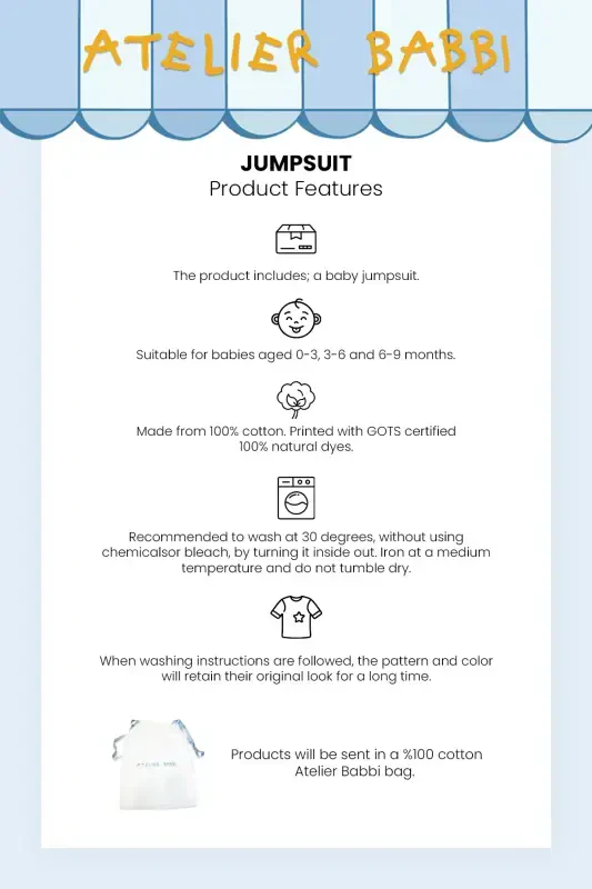 %100 Pamuk Bebek Tulum - Ikat / Pembe - 7