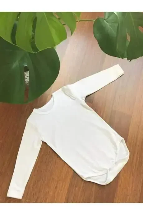 Bebek Uzun Kollu Beyaz Çıtçıtlı Zıbın 3'lü - 2