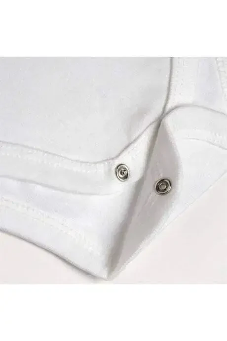 Bebek Uzun Kollu Beyaz Çıtçıtlı Zıbın 3'lü - 4