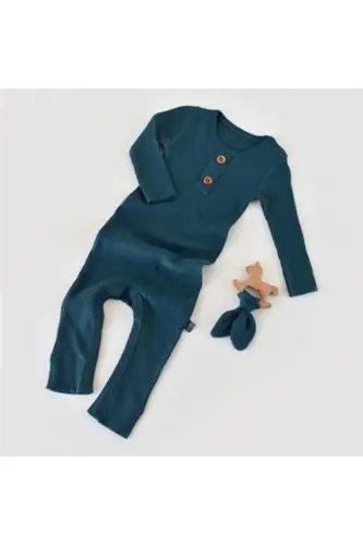 Bebek uzun qollı tulum, %50 Modal mato - %50 Organik paxta, Bebek va yangi tug'ilganlar seriyasi - CSYM11416 - BABYCOSY (1)