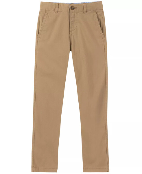 Boys' 2T-7 Flat-Front Stretch Chino Pants - Gold Khaki - TOMMY HILFIGER