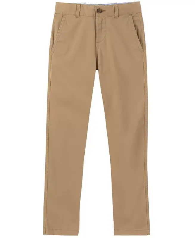 Boys' 2T-7 Flat-Front Stretch Chino Pants - Gold Khaki - 4