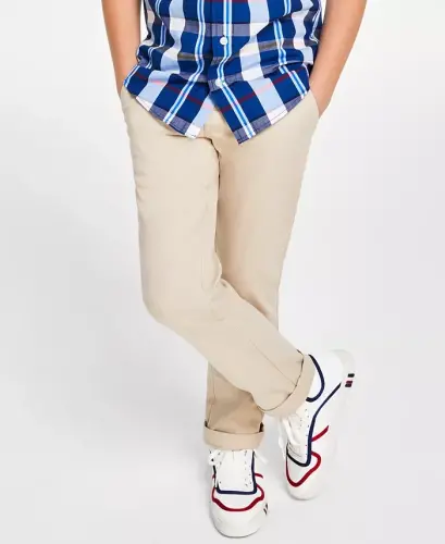 Boys' 2T-7 Flat-Front Stretch Chino Pants - Travel Khaki - 2