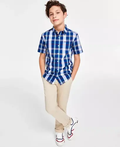 Toddler and Little Boys Flat-Front Stretch Chino Pants 