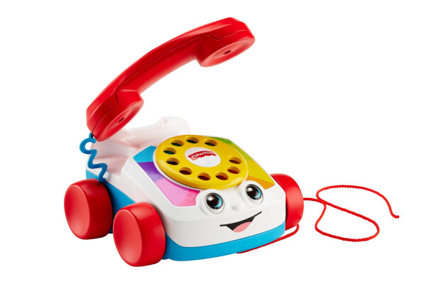 Bebek ve yürümeye başlayan çocuklar için döner kadranlı Fisher-Price Çıtır Telefon Çekme Oyuncak Telefon, 12+ ay - 9