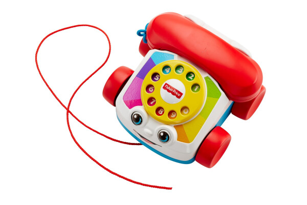 Bebek ve yürümeye başlayan çocuklar için döner kadranlı Fisher-Price Çıtır Telefon Çekme Oyuncak Telefon, 12+ ay - 5