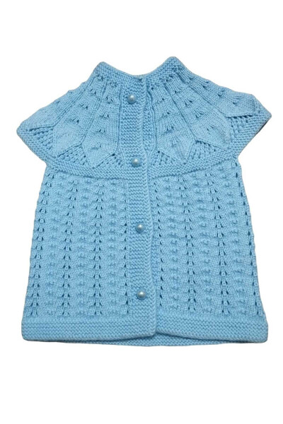 BEBEK YELEĞİ/EL ÖRGÜSÜ/YÜNLÜ/SERO TUHAFİYE&ÇEYİZ-AÇIK MAVİ 