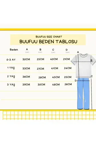 Bebek Yenidogan Çocuk Kiz Erkek Pamuklu Oyali Pijama Takımı Hediyelik-Lacivert - BUUFUU (1)