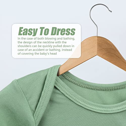 Baby Newborn Knotted Gown 0-6 Months, Super Soft Infant Long Sleeve Sleepwear for Girl and Boy, Baby Coming Home Hospital Outfit with Hat Set Blue - 3