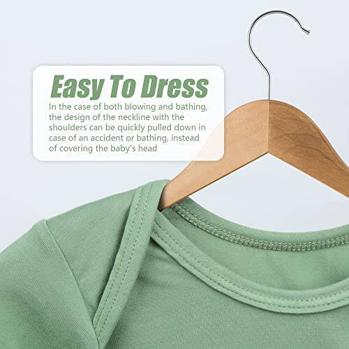 Baby Newborn Knotted Gown 0-6 Months, Super Soft Infant Long Sleeve Sleepwear for Girl and Boy, Baby Coming Home Hospital Outfit with Hat Set Blue - 3