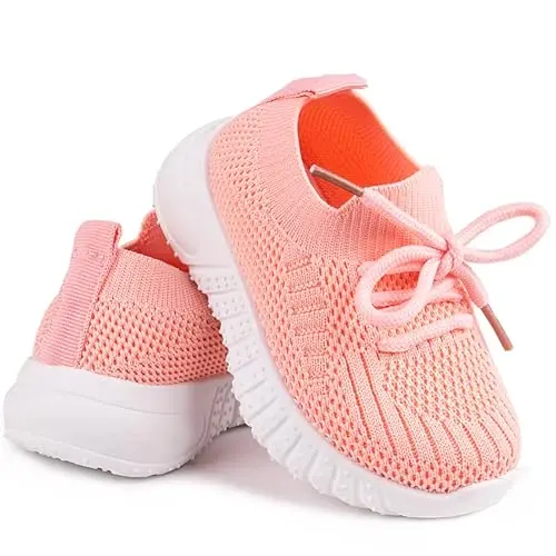 Toddler Baby Girls Boys Tennis White Walking Barefoot Slip on Shoes 18-24 Months Size 5 Wide Toe Box Summer Soft Sole Flexible Dinosaur Cheer Shoes Breathable Outdoor Soccer Rubber Sneakers - 1