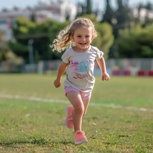 Toddler Baby Girls Boys Tennis White Walking Barefoot Slip on Shoes 18-24 Months Size 5 Wide Toe Box Summer Soft Sole Flexible Dinosaur Cheer Shoes Breathable Outdoor Soccer Rubber Sneakers - 2