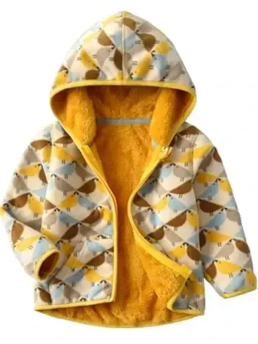 Baby Toddler Boys Girls Sherpa Fleece Lined Jacked Sweatshirt Fall Winter Autumn Warm Clothes with Hoodie 