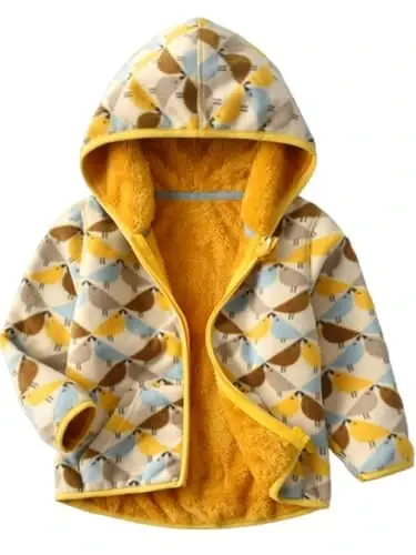 Baby Toddler Boys Girls Sherpa Fleece Lined Jacked Sweatshirt Fall Winter Autumn Warm Clothes with Hoodie - 1