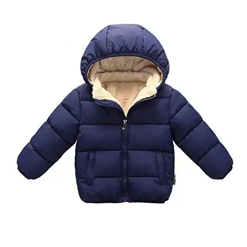 Toddler Baby Hooded Down Jacket Boys Girls Kids Thicken Warm Winter Coat Outerwear 1-7t - KIMJUN