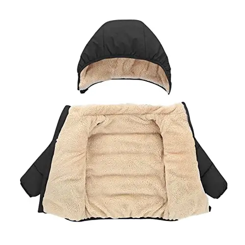 Toddler Baby Hooded Down Jacket Boys Girls Kids Thicken Warm Winter Coat Outerwear 1-7t - 3