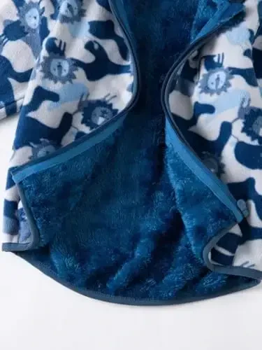 Baby Toddler Boys Girls Sherpa Fleece Lined Jacked Sweatshirt Fall Winter Autumn Warm Clothes with Hoodie - 5