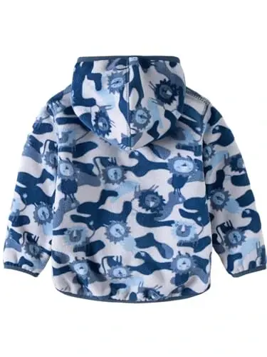 Baby Toddler Boys Girls Sherpa Fleece Lined Jacked Sweatshirt Fall Winter Autumn Warm Clothes with Hoodie - 2