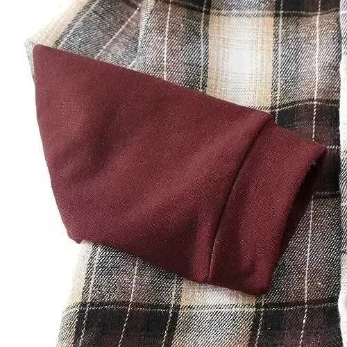 Baby Toddler Boys Long Sleeve Shirt Flannel Buffalo Plaid Shirts Button Down Jacket Top Outfit Fall Winter Clothes - 6