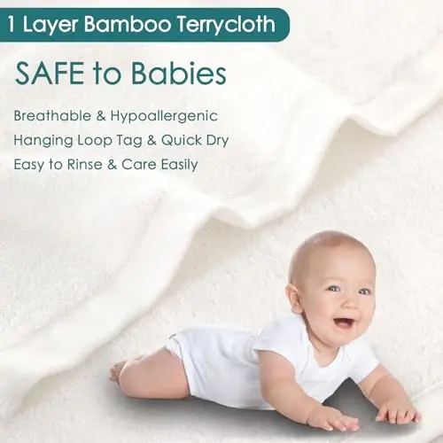 Baby Washcloths 6 Pack, 10x10 inch Heavenly Soft Small White Wash Cloths for Face and Body, Gentle & Safe Face Towel on Sensitive Skin, Baby Essentials Bath Shower Gifts for Newborn Kid Toddler Child - 2