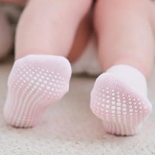 Zaples Baby Non Slip Grip Ankle Socks with Non Skid Soles for Infants Toddlers Kids Boys Girls - 9