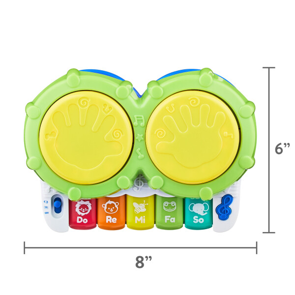 Bebekler için Çok Renkli Piyano Işıklı Davul Seti - 6