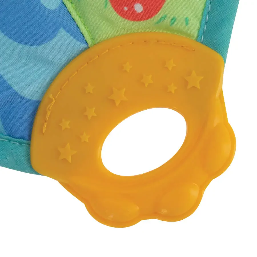 Nuby Teething Baby Blankie and Teether Toy, Unisex Baby Accessories, Frog Design - 6