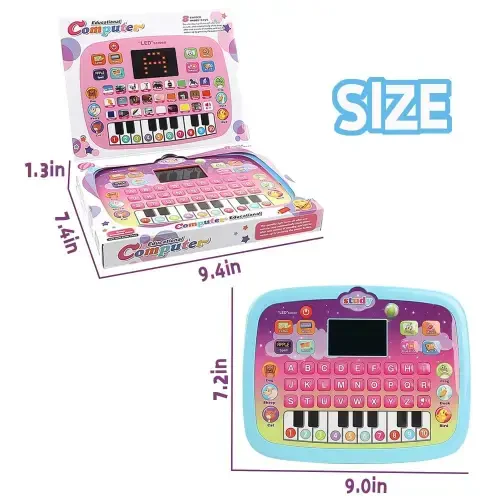 Tablet Toy for Toddlers 1-3, Preschool Learning Toys for Toddler 2 3 4 5 Year Old Boys Girls, Educational Toys for Girls Boys Age 2-5 Year Old-BLUE - 4