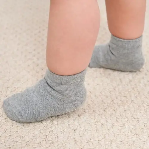 Zaples Baby Non Slip Grip Ankle Socks with Non Skid Soles for Infants Toddlers Kids Boys Girls - 7
