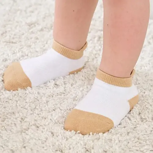 Zaples Baby Non Slip Grip Ankle Socks with Non Skid Soles for Infants Toddlers Kids Boys Girls - 3