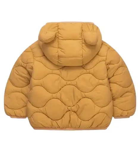 bebeone Toddler Winter Coats Puffer Padded Jacket Baby Boys Girls Bear Hoods Down Jacket Light Weight Infant Outerwear - 2