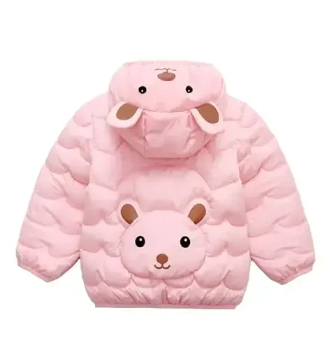 bebeone Toddler Winter Coats Puffer Padded Jacket Baby Boys Girls Bear Hoods Down Jacket Light Weight Infant Outerwear - BEBEONE (1)