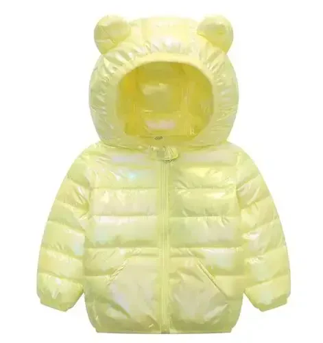 bebeone Toddler Winter Coats Puffer Padded Jacket Baby Boys Girls Bear Hoods Down Jacket Light Weight Infant Outerwear 