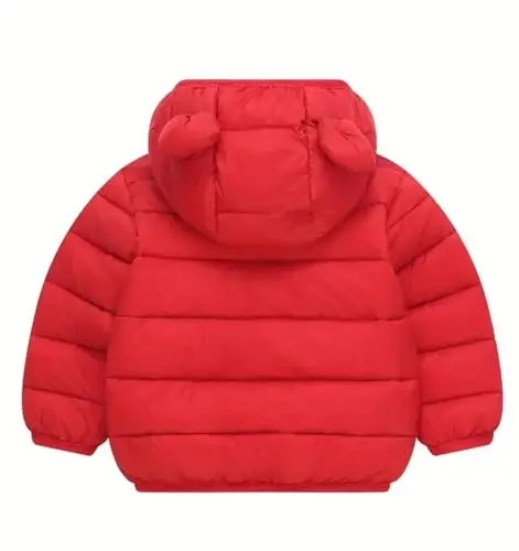 bebeone Toddler Winter Coats Puffer Padded Jacket Baby Boys Girls Bear Hoods Down Jacket Light Weight Infant Outerwear - 2