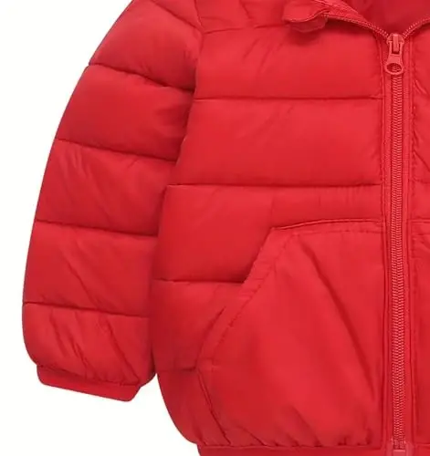 bebeone Toddler Winter Coats Puffer Padded Jacket Baby Boys Girls Bear Hoods Down Jacket Light Weight Infant Outerwear - 4