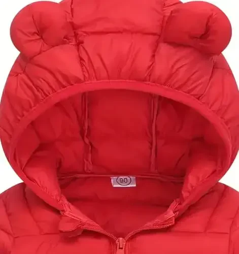 bebeone Toddler Winter Coats Puffer Padded Jacket Baby Boys Girls Bear Hoods Down Jacket Light Weight Infant Outerwear - 3