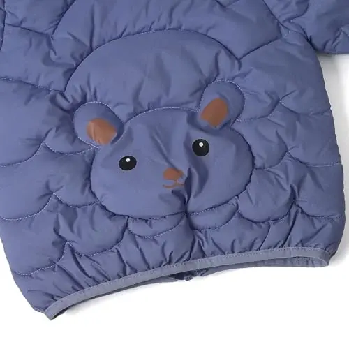 bebeone Toddler Winter Coats Puffer Padded Jacket Baby Boys Girls Bear Hoods Down Jacket Light Weight Infant Outerwear - 7