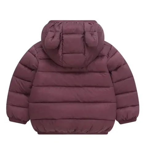 bebeone Toddler Winter Coats Puffer Padded Jacket Baby Boys Girls Bear Hoods Down Jacket Light Weight Infant Outerwear - BEBEONE (1)