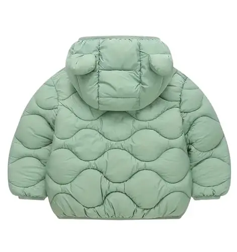 bebeone Toddler Winter Coats Puffer Padded Jacket Baby Boys Girls Bear Hoods Down Jacket Light Weight Infant Outerwear - 2
